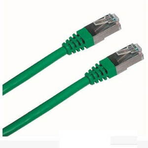 Hálózati kábel Adatkommunikációs CAT5E FTP 1 m zöld