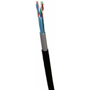 Hálózati kábel Datacom FTP huzal CAT5E PVC+PE  305m tekercs fekete 2-OUTDOOR