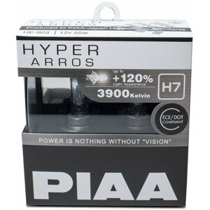 Autóizzó PIAA Hyper Arros 3900K H7 - 120 százalékkal fényesebb, megnövelt világosság