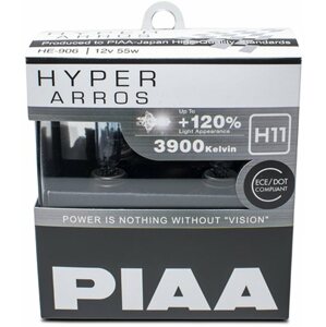 Autóizzó PIAA Hyper Arros 3900K H11 - 120 százalékkal fényesebb, világosabb fényhatás