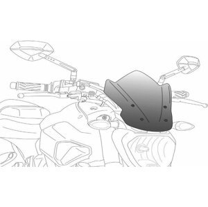 Motorkerékpár plexi-szélvédő PUIG NEW. GEN SPORT füstszínű, APRILIA Shiver 750 (07-09) / Shiver 900 (17-19) járművekhez