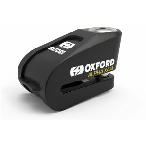 Motorzár OXFORD Alpha Alarm tárcsafék zár XA14 (integrált riasztó, fekete, csapátmérő 14 mm)