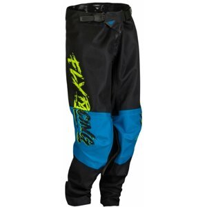 Kalhoty na motorku Fly Racing kalhoty Kinetic Khaos, 2023 dětské hi-vis/černá/modrá