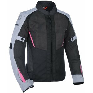 Motoros kabát OXFORD IOTA 1.0 AIR, női (fekete/szürke/rózsaszín)