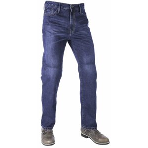 Kalhoty na motorku OXFORD ZKRÁCENÉ Original Approved Jeans Slim fit,  pánské (sepraná modrá)