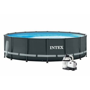 Medence INTEX Florida Premium Grey 4,88x1,22 m + PF Sand 4 tartozékokkal - Intex 28324