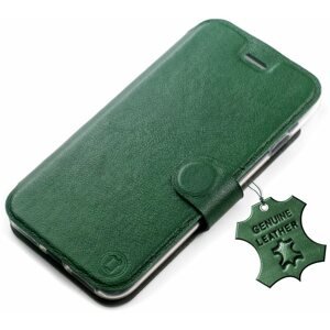 Mobiltelefon tok Mobiwear bőr flip a Realme C33 készülékhez - zöld