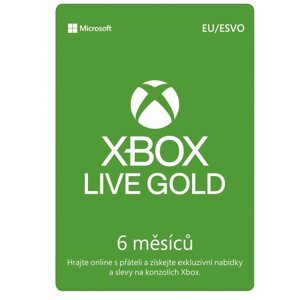 Feltöltőkártya Xbox Live Gold - 6 hónapos tagság