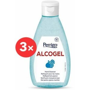 Kézfertőtlenítő gél PERRIGO Alcogel Hand Cleanser 3 × 200 ml