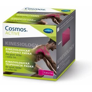 Kineziológiai tapasz COSMOS Active Tape szalag, rózsaszín, 5 cm x 5 m
