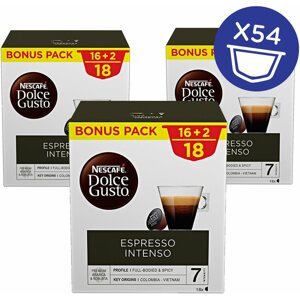 Kávékapszula NESCAFÉ® Dolce Gusto® Espresso Intenso, 18 kapszula csomagonként (3db)