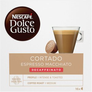 Kávékapszula NESCAFÉ® Dolce Gusto® Cortado Decaffeinato, 16 db