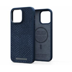 Telefon tok Njord iPhone 14 Pro Max Salmon Leather Magsafe Case Blue