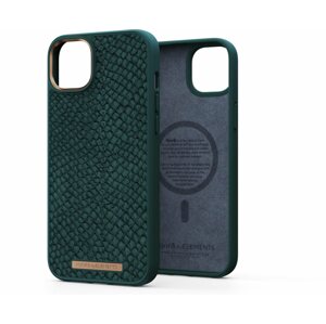 Telefon tok Njord iPhone 14 Max Salmon Leather Magsafe Case Green