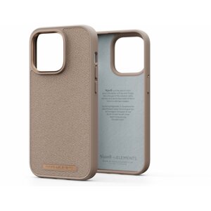 Telefon tok Njord iPhone 14 Pro Woven Fabric Case Pink Sand
