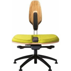 Irodai szék NESEDA Premium tölgyfa háttámlával, zöld