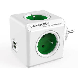 Elosztó PowerCube Original USB zöld