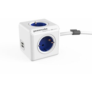 Aljzat PowerCube Extended USB kék - Schuko