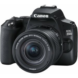 Digitális fényképezőgép Canon EOS 250D fekete + EF-S 18-55 mm f/4-5.6 IS STM