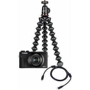 Digitális fényképezőgép Canon PowerShot G7 X Mark III webkamera készlet fekete