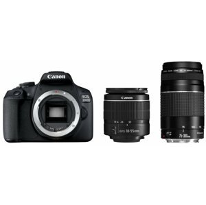 Digitális fényképezőgép Canon EOS 2000D + EF-S 18-55 mm f/3,5-5,6 DC III + EF 75-300 mm f/4-5.6 III