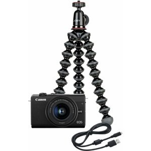 Digitális fényképezőgép Canon EOS M200 + EF-M 15-45 mm f/3.5-6.3 IS STM Webcam Kit fekete