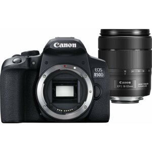 Digitális fényképezőgép Canon EOS 850D fekete + EF-S 18-135 mm f/3.5-5.6 IS USM