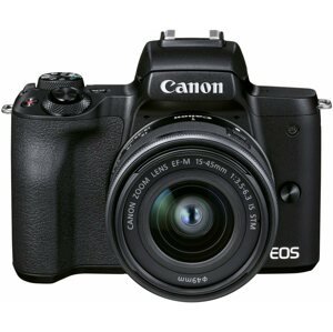 Digitális fényképezőgép Canon EOS M50 Mark II fekete + EF-M 15-45 mm f/3.5-6.3 IS STM