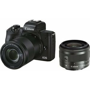 Digitális fényképezőgép Canon EOS M50 Mark II fekete + EF-M 15-45 mm f/3.5-6.3 IS STM + EF-M 55-200 mm f/4.5-6.3 IS STM