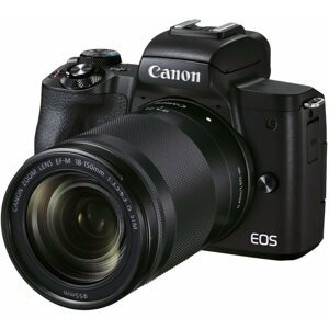 Digitális fényképezőgép Canon EOS M50 Mark II fekete + EF-M 18-150 mm f/3.5-6.3 IS STM