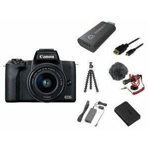 Digitális fényképezőgép Canon EOS M50 Mark II fekete - Premium Live Stream Kit