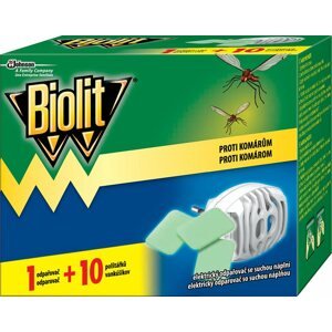 Rovarriasztó BIOLIT elektromos rovarriasztó készülék és utántöltő lapok, 10+1 db