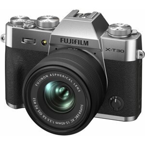 Digitális fényképezőgép Fujifilm X-T30 II ezüst + XC 15-45mm
