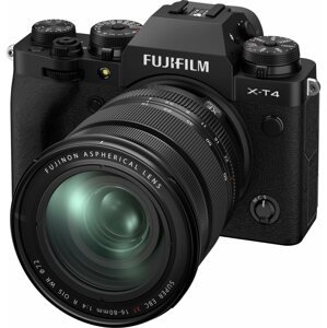 Digitális fényképezőgép Fujifilm X-T4 + XF 16-80 mm f/4,0 R OIS WR fekete