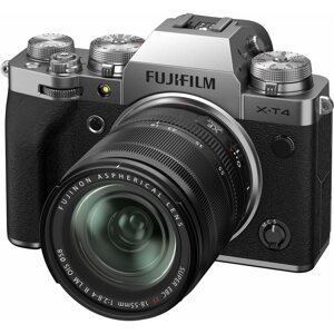 Digitális fényképezőgép Fujifilm X-T4 + XF 18-55 mm f/2,8-4,0 R LM OIS ezüst