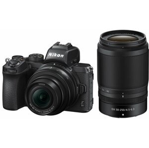 Digitális fényképezőgép Nikon Z50 + Z DX 16–50 mm f/3,5–6,3 VR + Z DX 50–250 mm f/4,5–6,3 VR