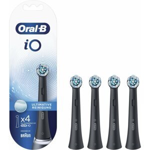 Pótfej elektromos fogkeféhez Oral-B iO Ultimate Clean Black, 4 db