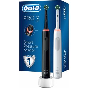Elektromos fogkefe Oral-B Pro 3 – 3900, fekete és fehér