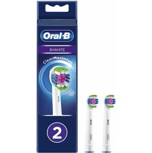 Pótfej Oral-B 3D White Fogkefefej CleanMaximiser technológiával, 2 db a csomagban