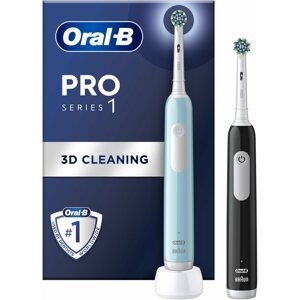 Elektromos fogkefe Oral-B Pro Series 1 kék és fekete, Braun dizájn