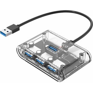 USB Hub Orico USB-A Hub 4xUSB 3.0 Transparent