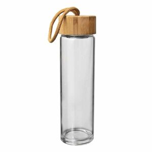 Kulacs ORION Üveg palack/bambusz kupak + szűrő 0,45 l