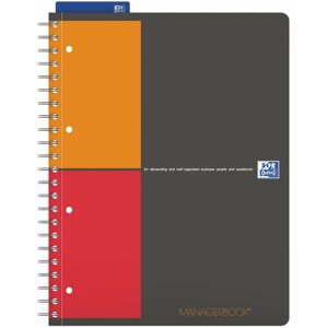 Jegyzetfüzet OXFORD International Managerbook A4+, vonalas - 80 lap