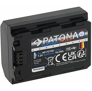 Fényképezőgép akkumulátor PATONA akkumulátor Sony NP-FZ100 2250mAh Li-Ion Platinum USB-C töltéshez