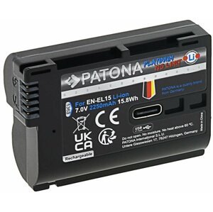 Fényképezőgép akkumulátor PATONA akkumulátor Nikon EN-EL15C 2250mAh Li-Ion Platinum USB-C töltéshez