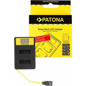 Akkumulátortöltő PATONA - Dual Canon NB-13L, LCD,USB-vel