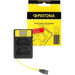 Akkumulátortöltő PATONA - Dual Canon LP-E6,  LCD,USB - vel