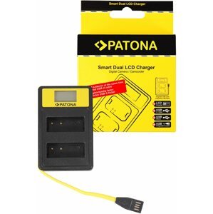 Akkumulátortöltő PATONA - Dual Panasonic DMW-BLG10 , LCD,USB-vel
