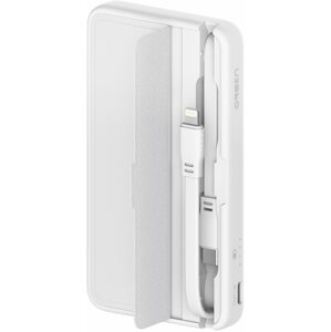 Power bank Eloop E57 10000mAh with Lightning and USB-C Cables White