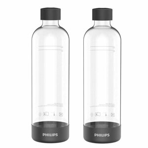 Pótpalack Philips szénsavas palack ADD911BK, 1 lITER, fekete, 2 darab